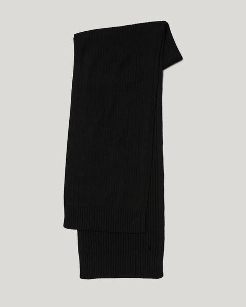 Knitted Scarf, Black, hi-res